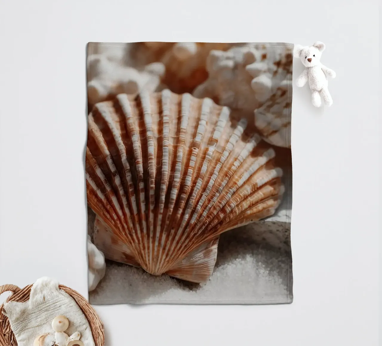 Sea Shell Impression No 01 coperta in pile da treechild