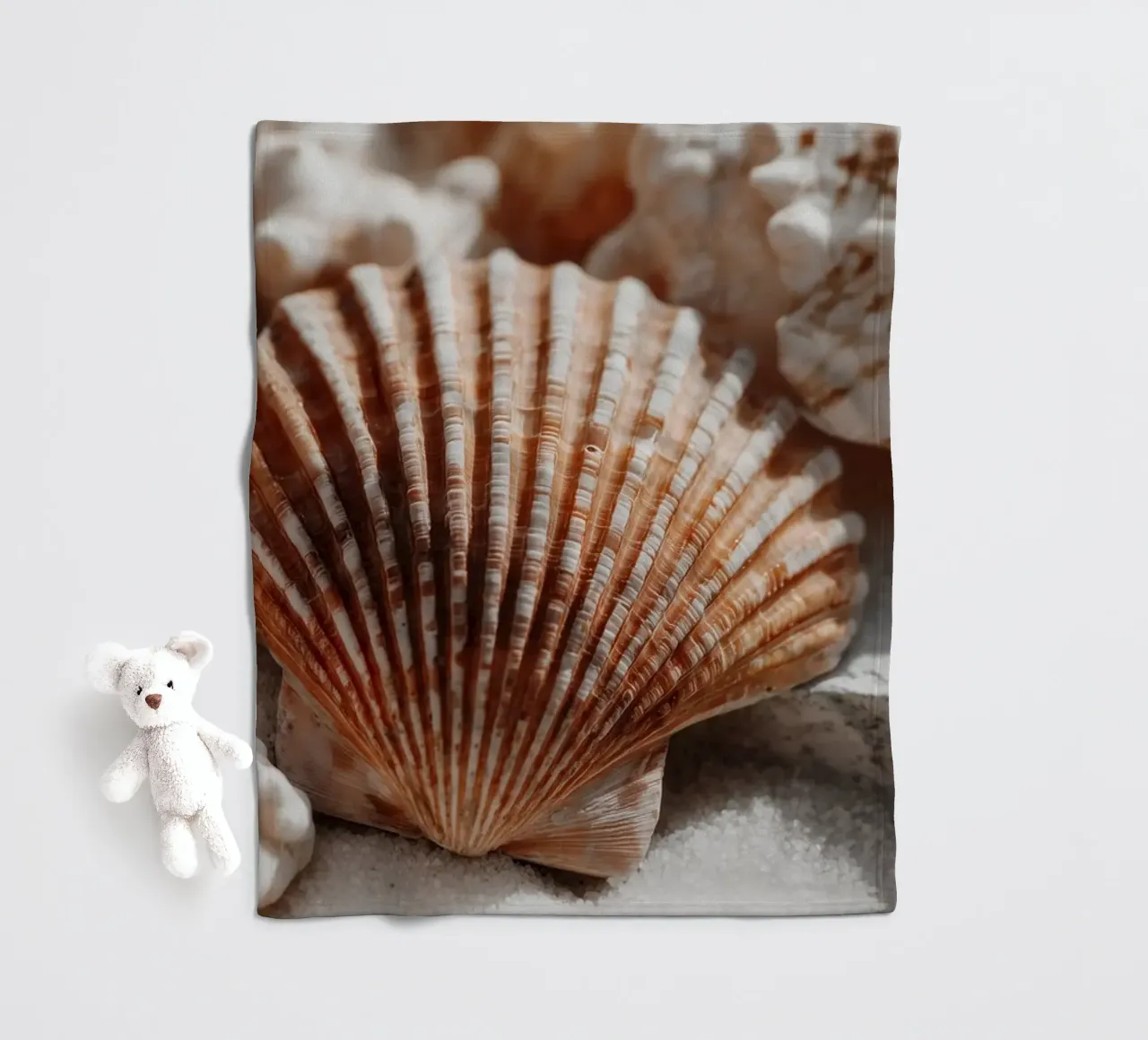 Sea Shell Impression No 01 coperta in pile da treechild