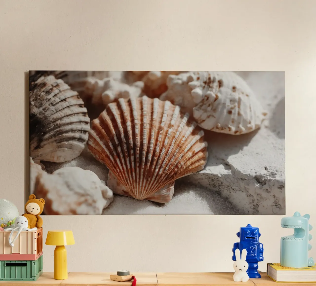 Sea Shell Impression No 01 canvas met Baklijst van treechild