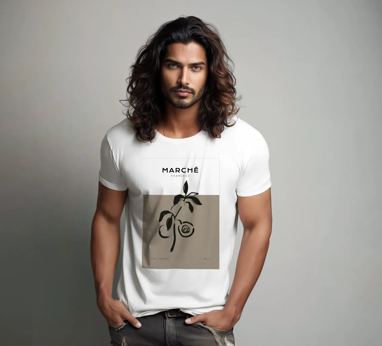 Boho Bohemian 5 Peaches t-shirt da Boho Print Collection
