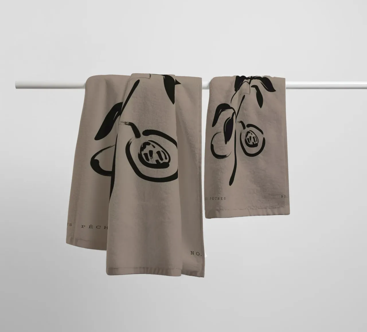 Boho Bohemian 5 Peaches asciugamano da bagno da Boho Print Collection