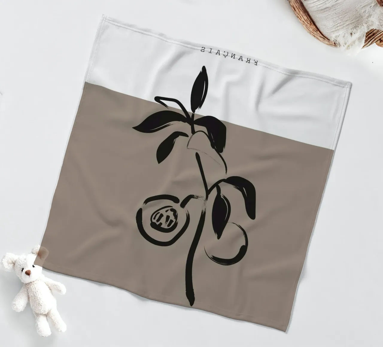 Boho Bohemian 5 Peaches coperta in pile da Boho Print Collection
