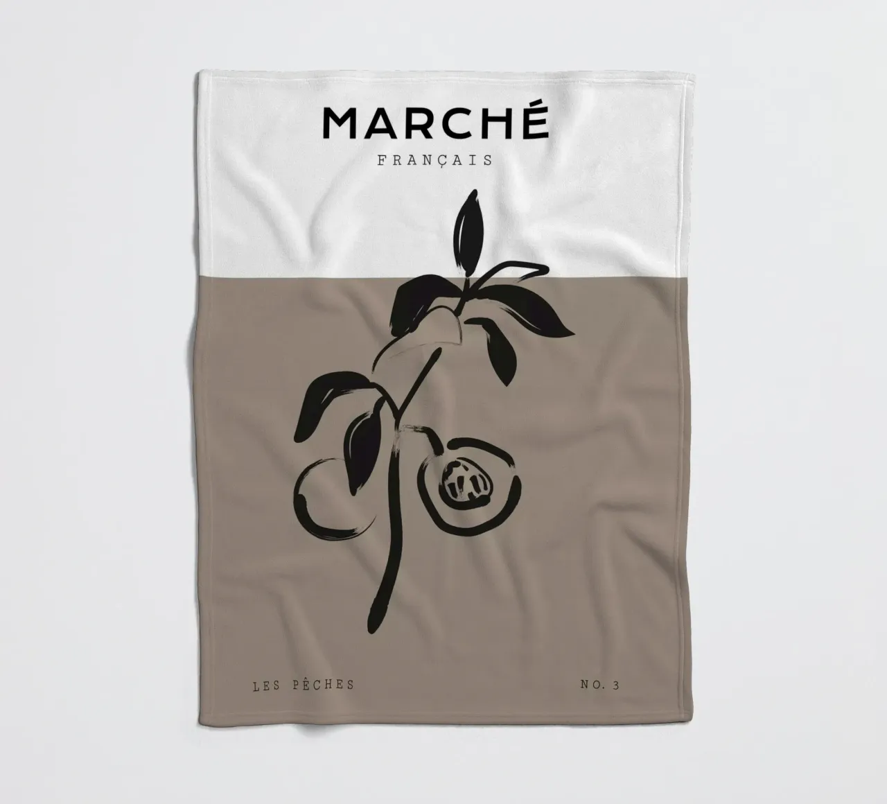 Boho Bohemian 5 Peaches coperta in pile da Boho Print Collection