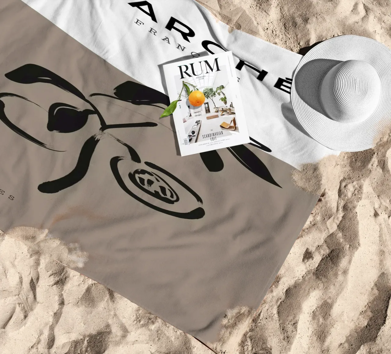 Boho Bohemian 5 Peaches telo mare da Boho Print Collection