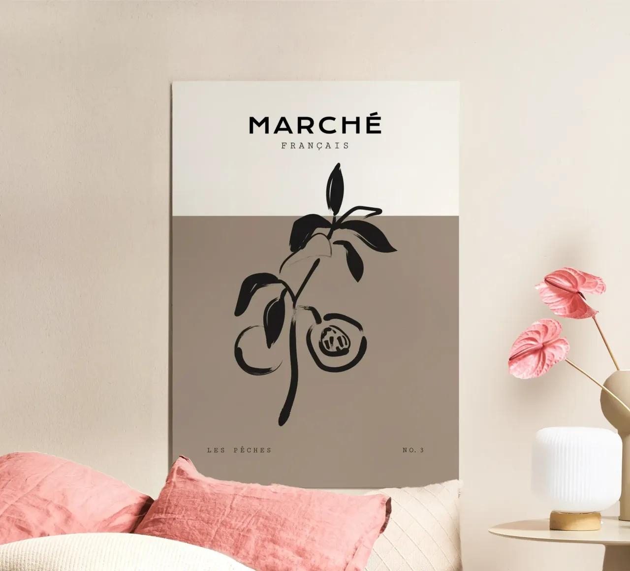 Boho Bohemian 5 Peaches carta hahnemühle da Boho Print Collection