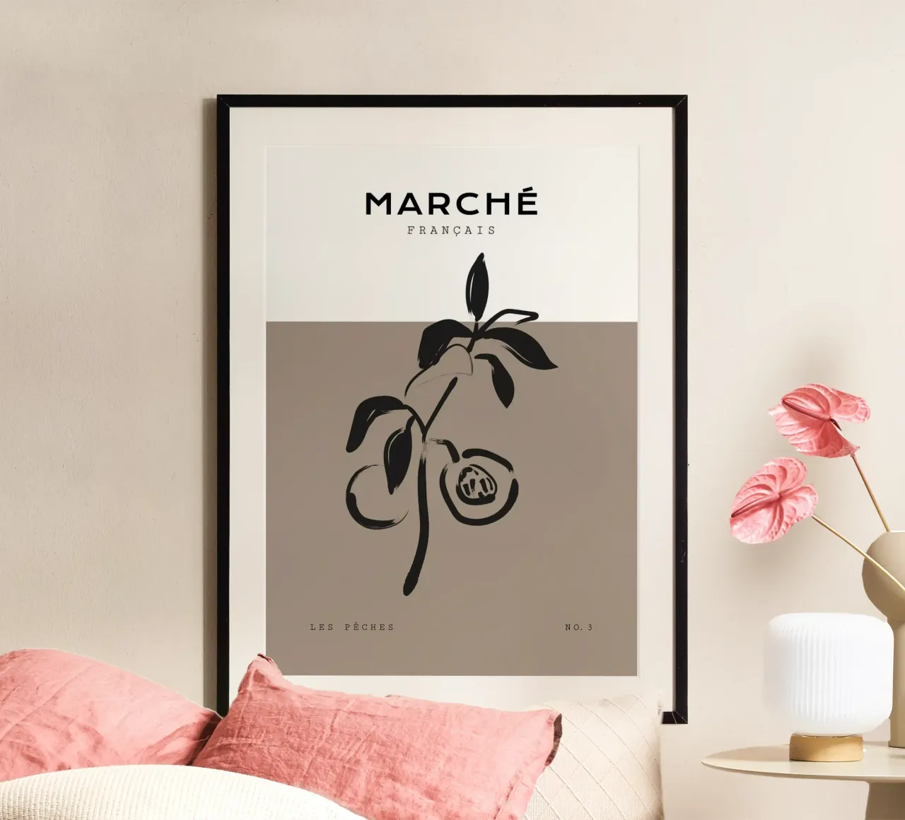 Boho Bohemian 5 Peaches carta hahnemühle da Boho Print Collection
