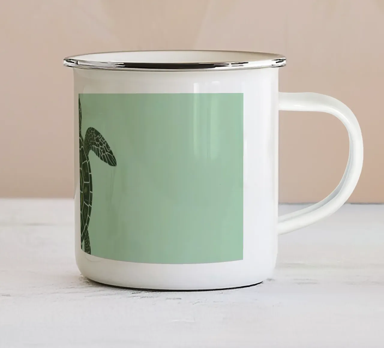 Tartaruga con palloncini tazza in smalto da DesignDoodle