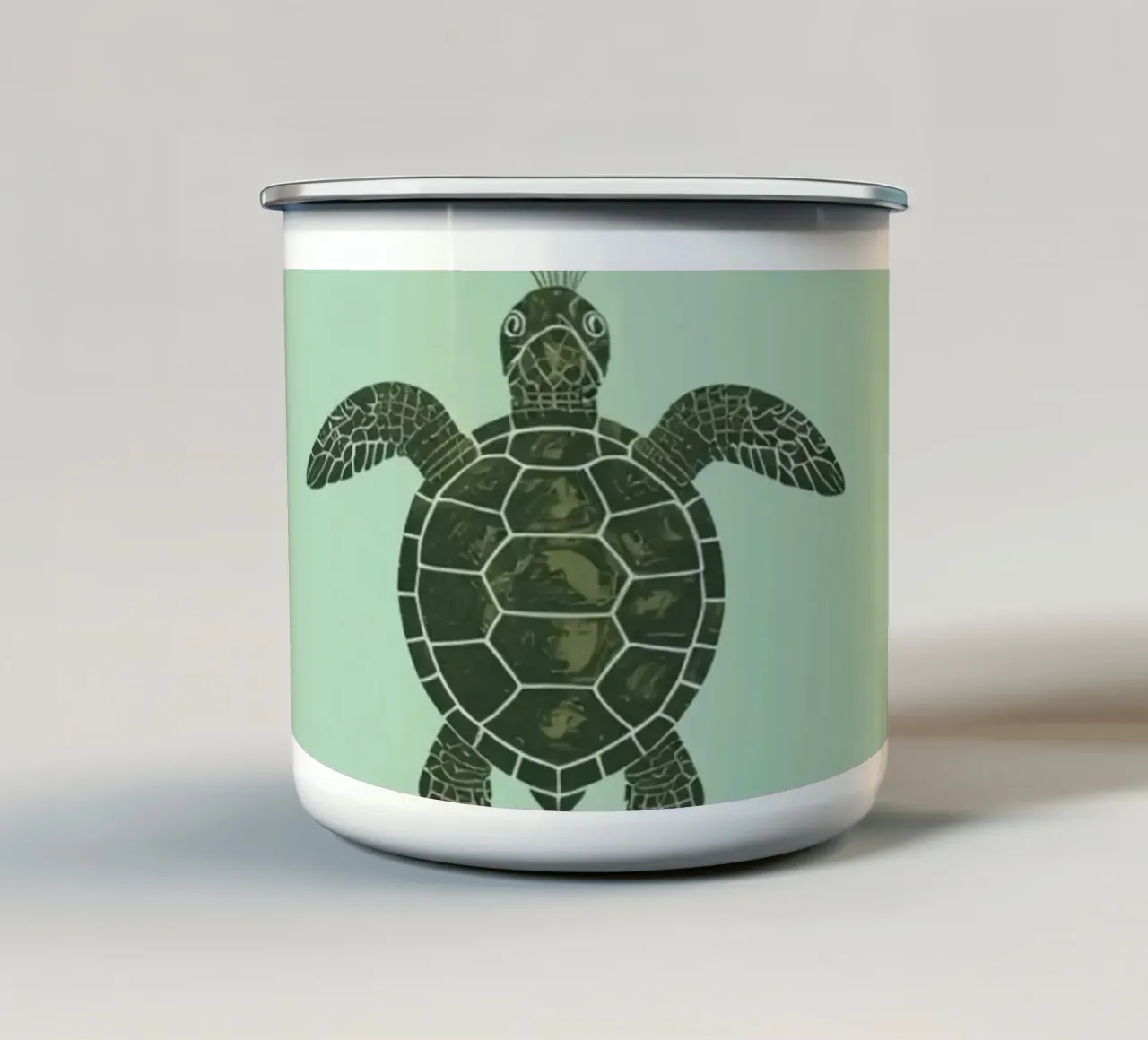 Tartaruga con palloncini tazza in smalto da DesignDoodle