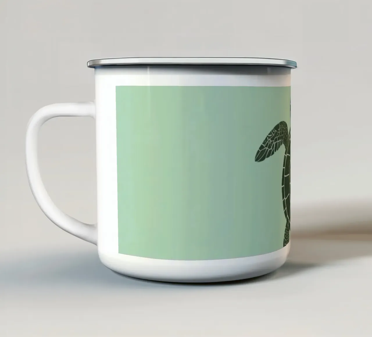Tartaruga con palloncini tazza in smalto da DesignDoodle