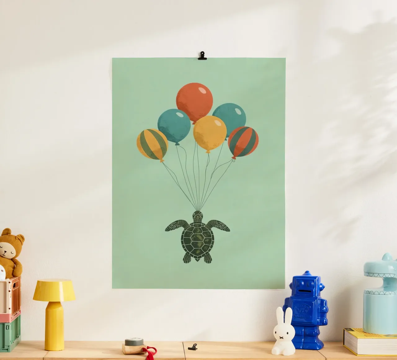Tartaruga con palloncini poster da DesignDoodle