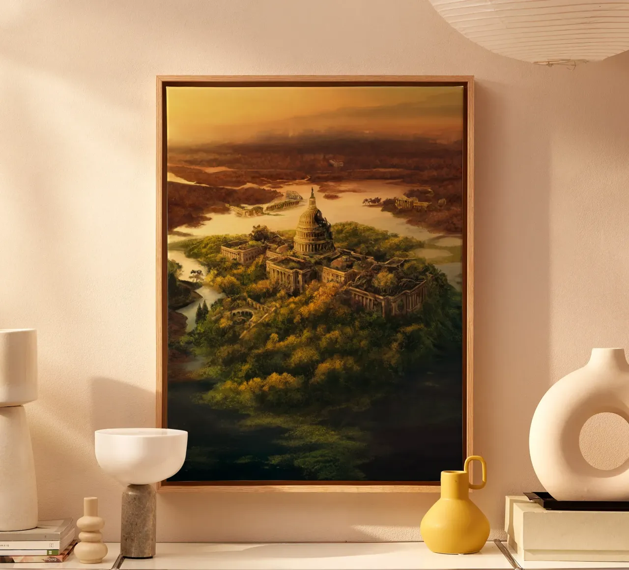 Capitol Falling canvas met Baklijst van 7115