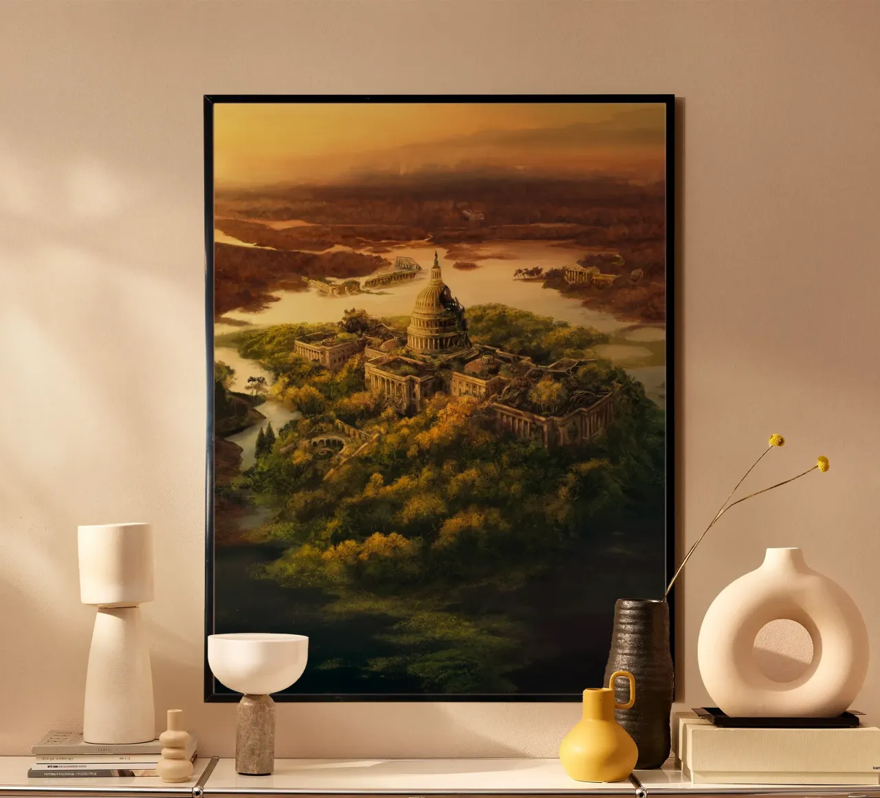 Capitol Falling poster con telaio in plastica da 7115