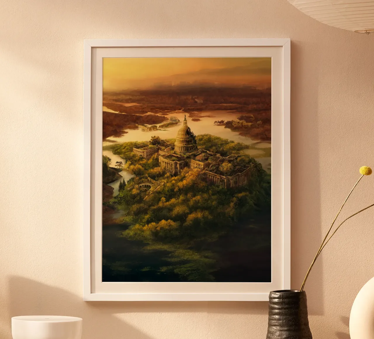Capitol Falling poster con telaio in plastica da 7115
