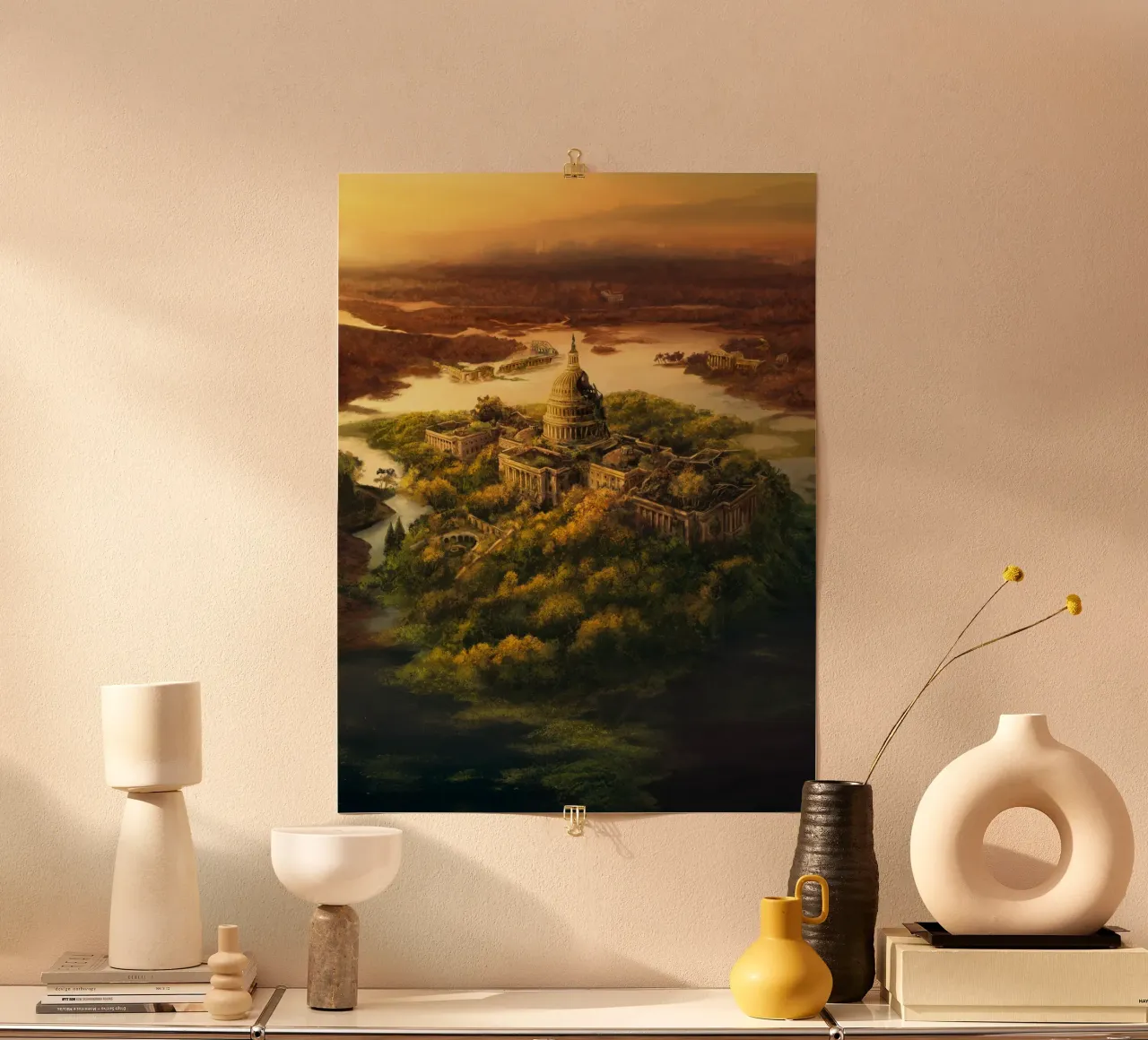 Capitol Falling poster con telaio in plastica da 7115