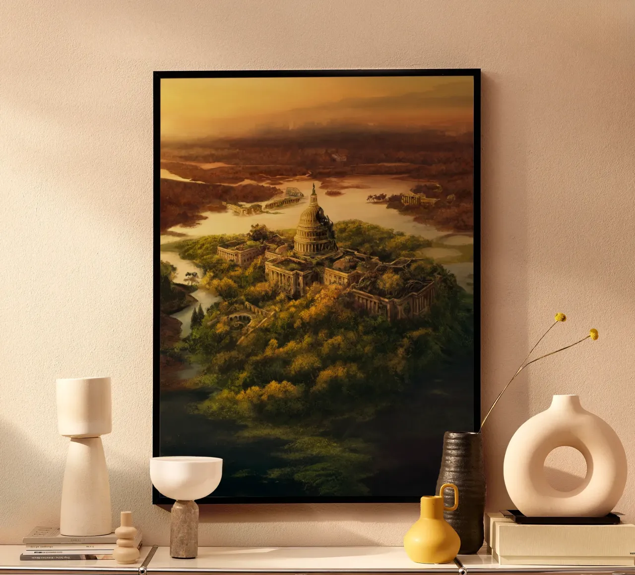Capitol Falling poster con telaio in plastica da 7115