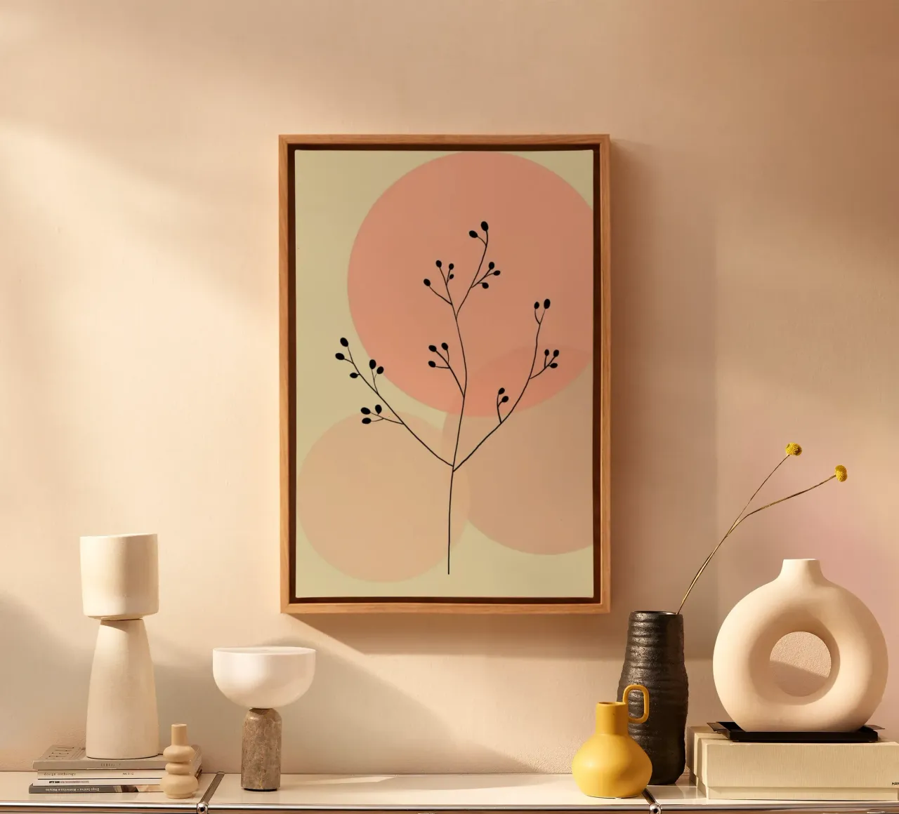 chill circle branch tela con Cornice a cassetta da lily