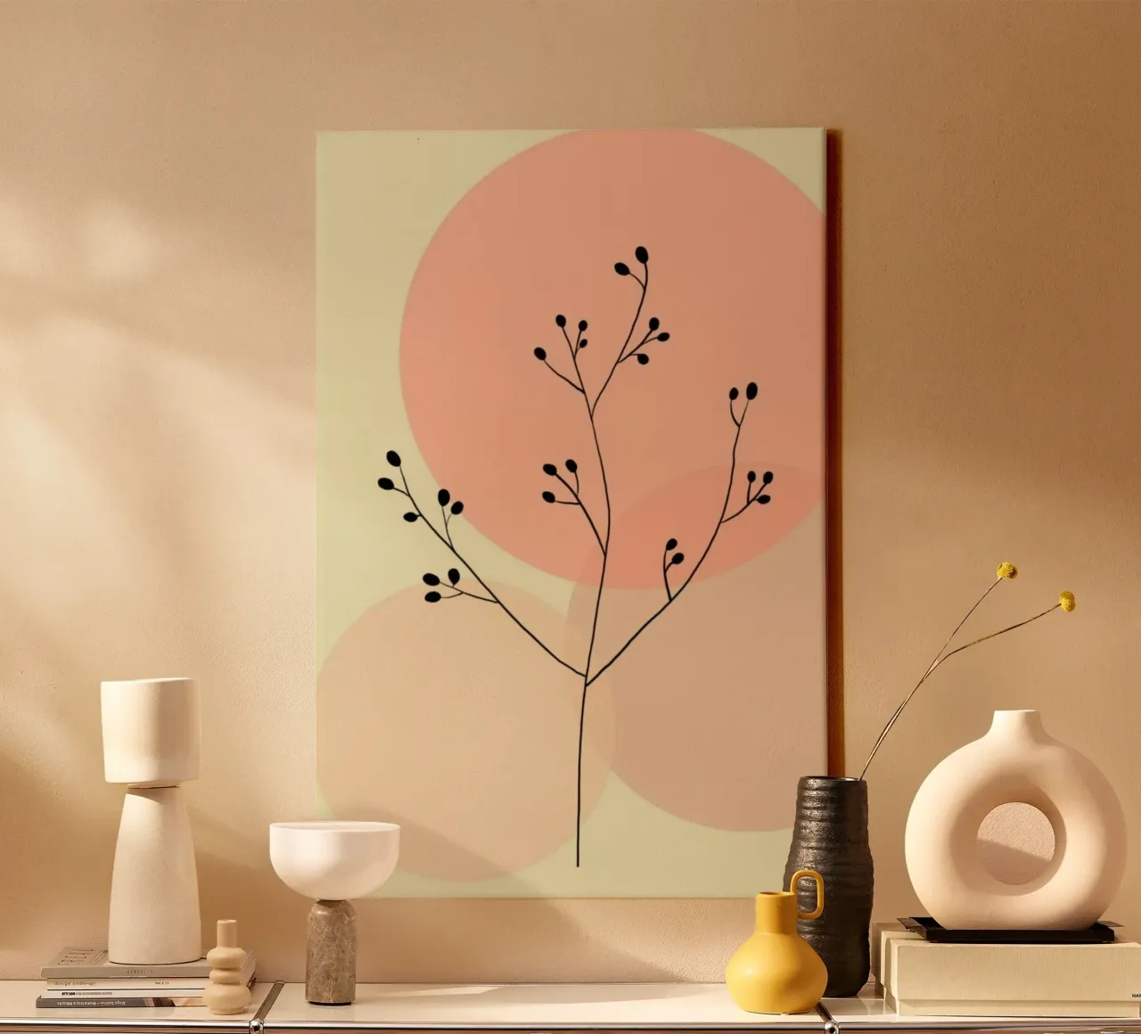 chill circle branch tela con Cornice a cassetta da lily