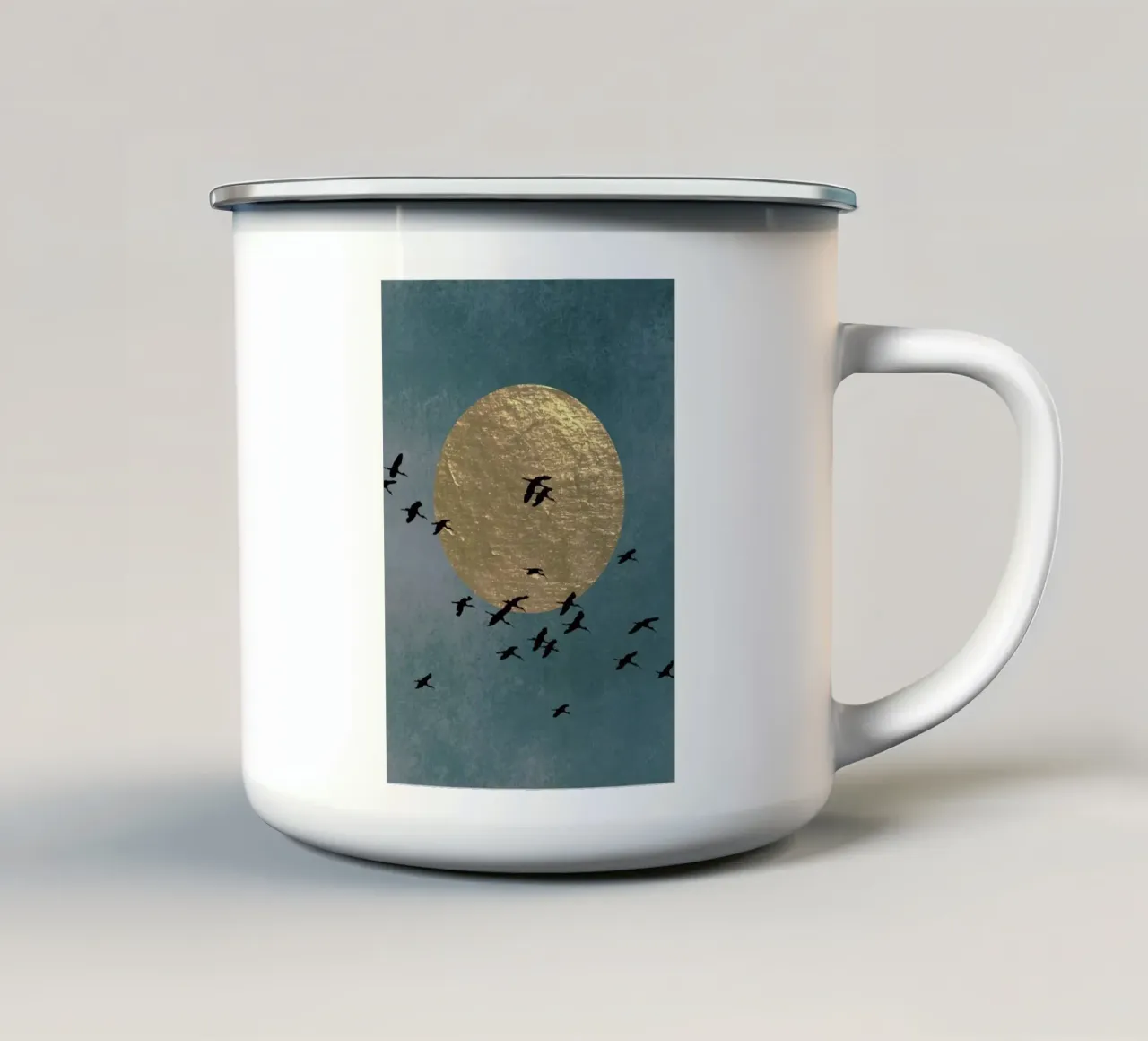 flock bird and sun tazza in smalto da Good days