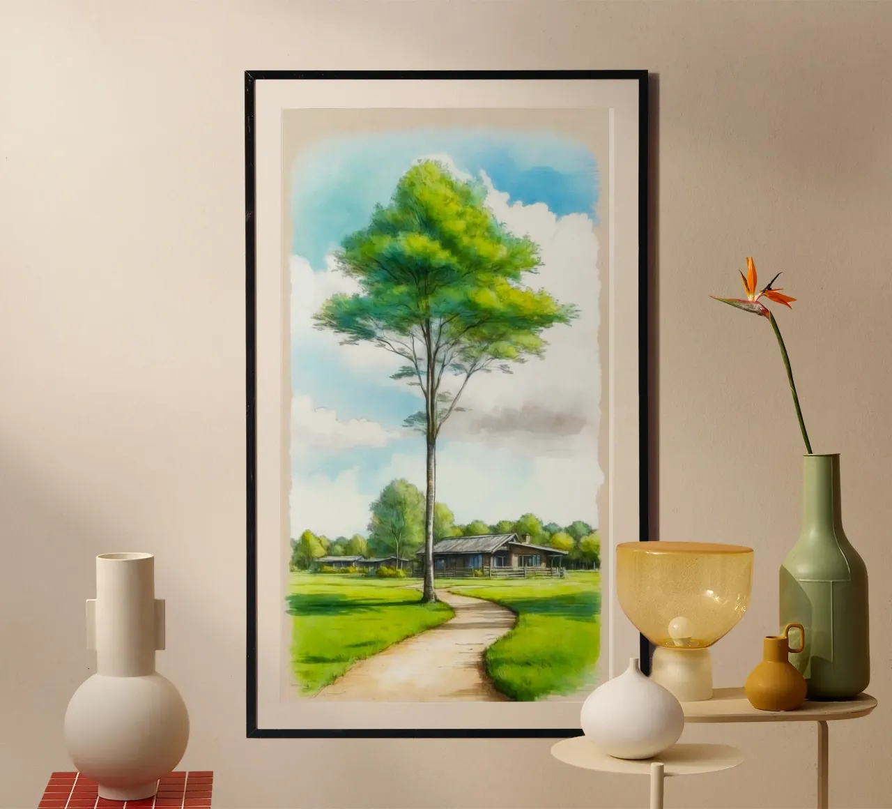 pastel tall tree poster da lily