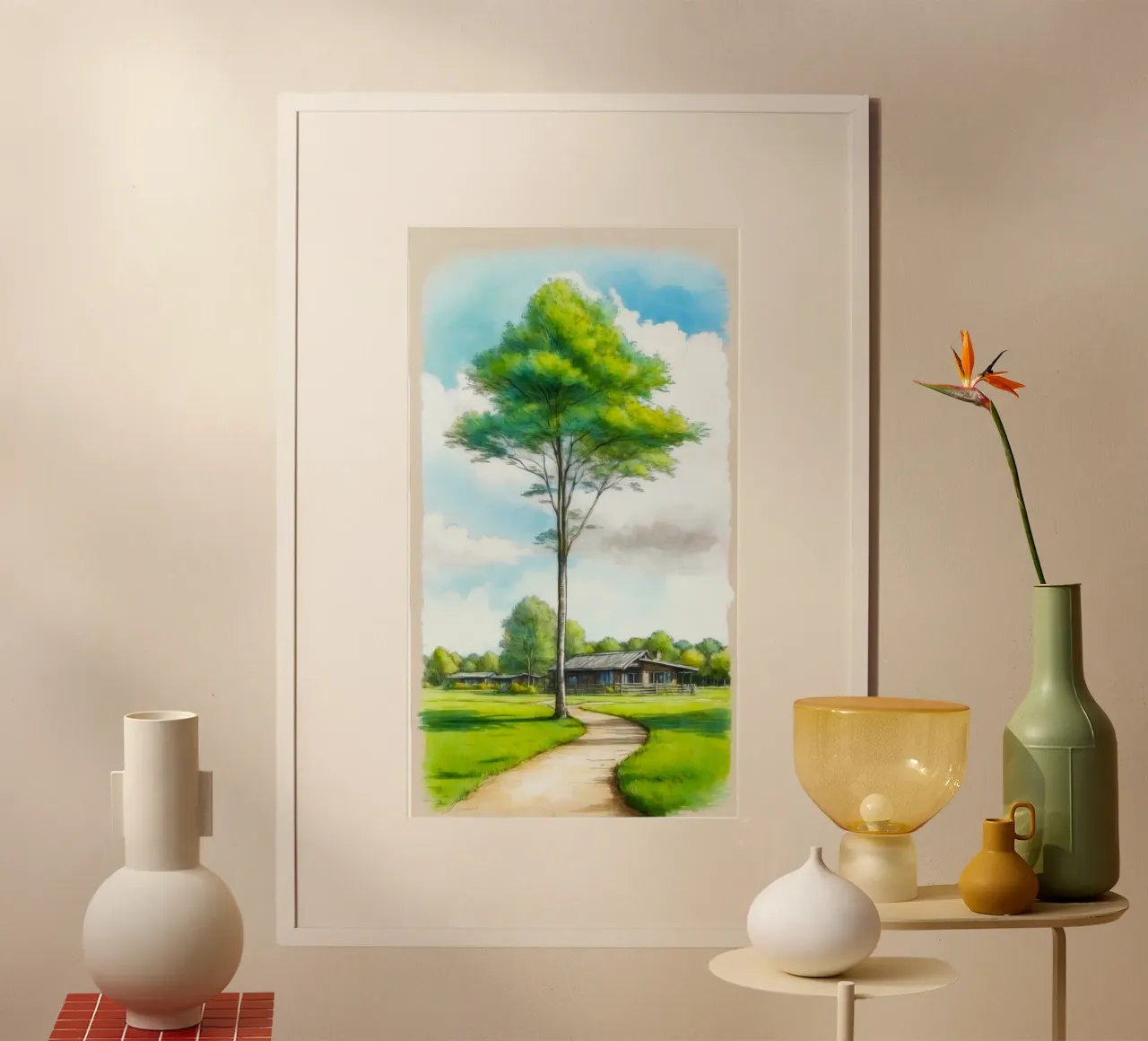 pastel tall tree poster da lily