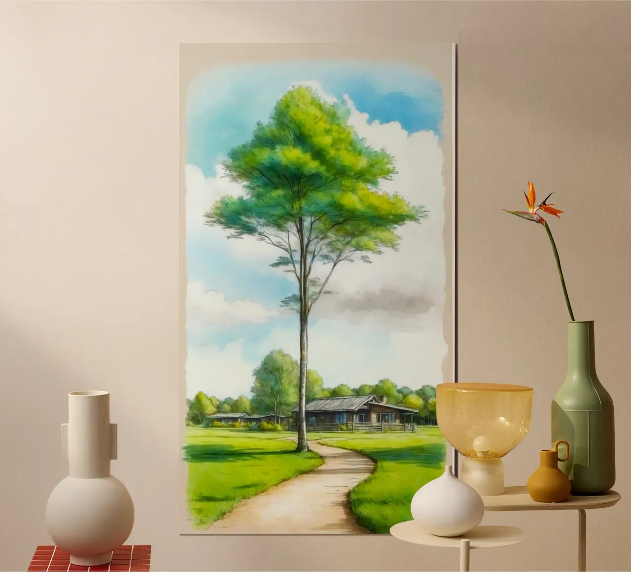 pastel tall tree poster da lily