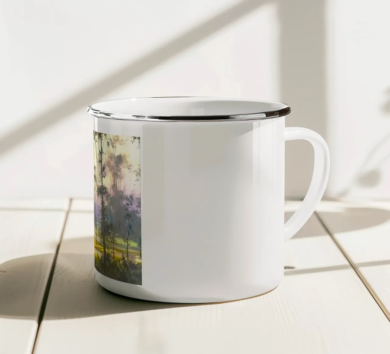 sunset and nature tazza in smalto da Good days
