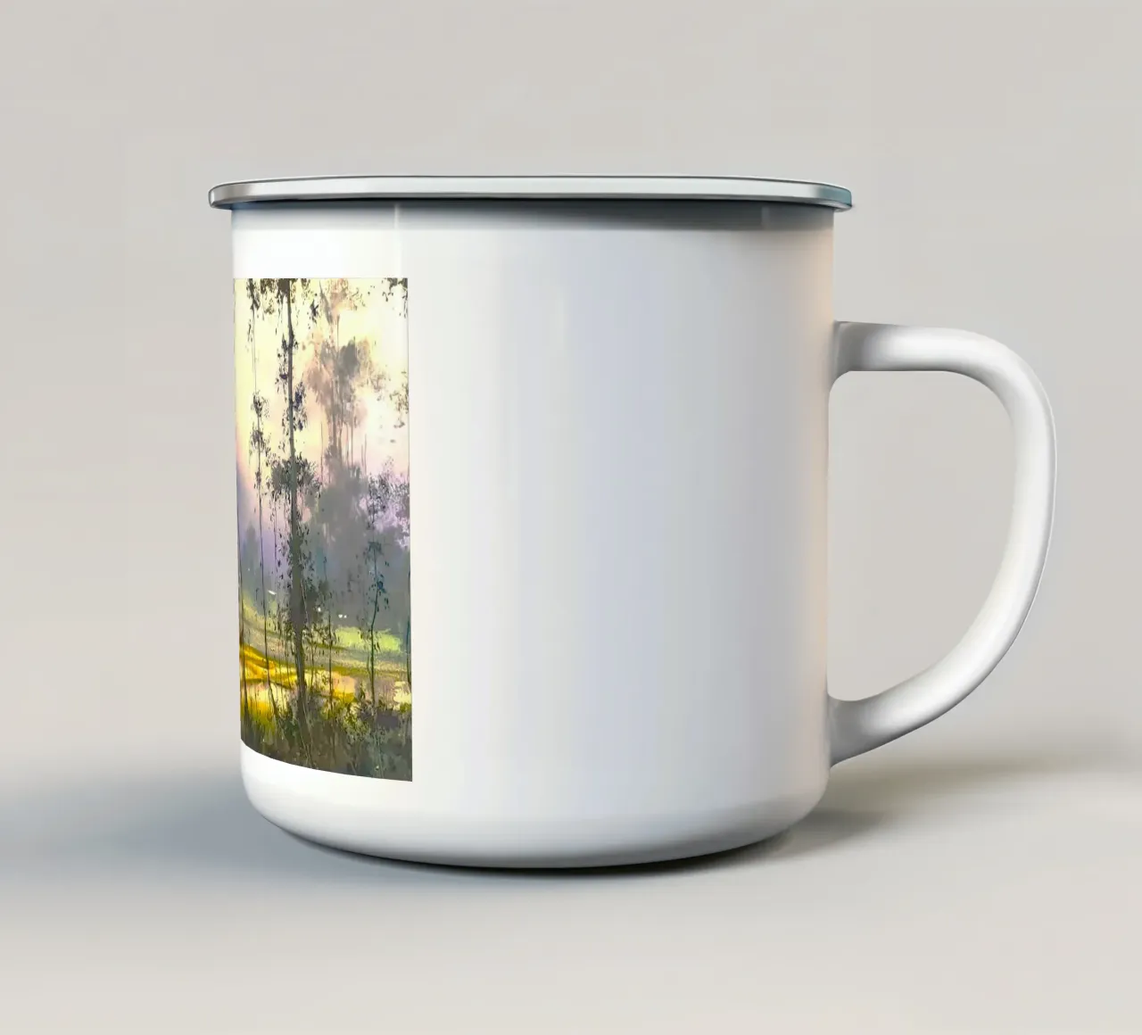 sunset and nature tazza in smalto da Good days