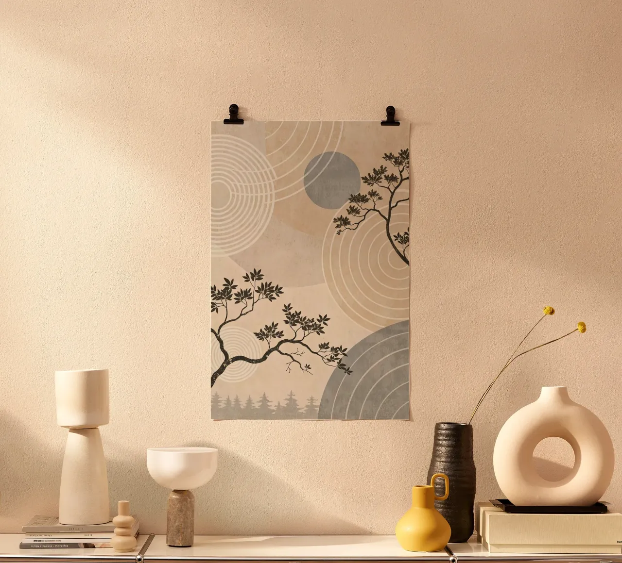 minimalist circle line poster da lily
