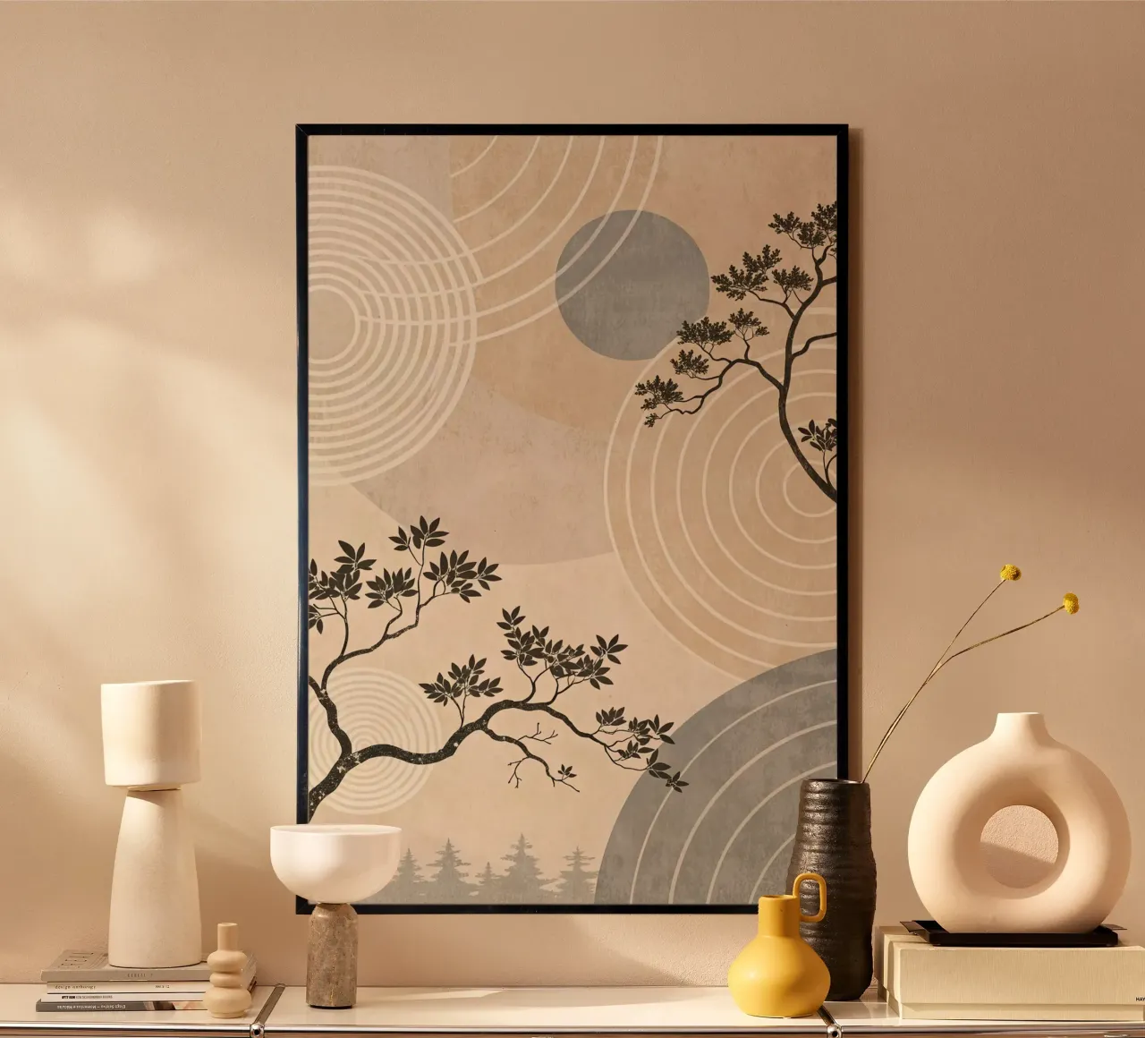 minimalist circle line poster da lily