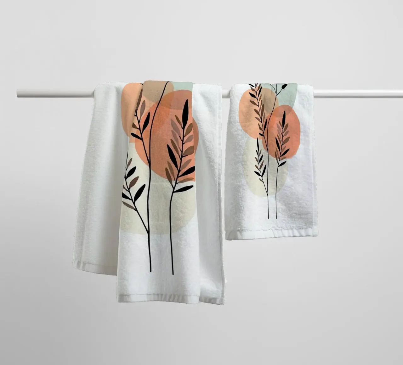pastel branch and colors asciugamano da bagno da Good days