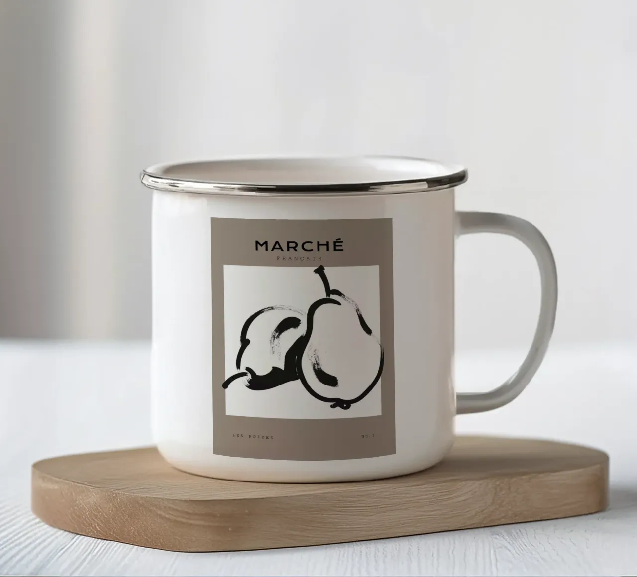 Boho Bohemian 5 Pears tazza in smalto da Boho Print Collection