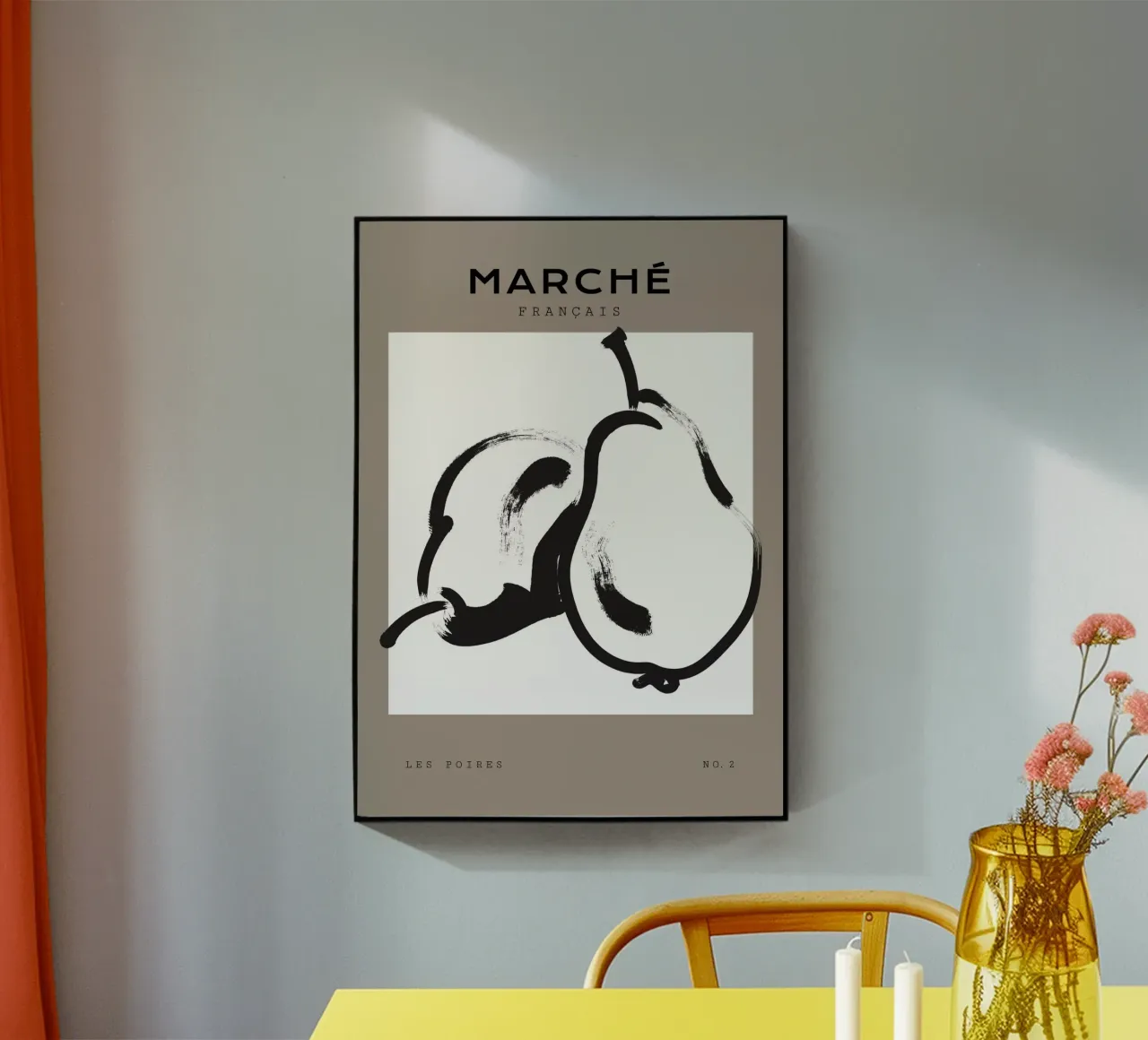 Boho Bohemian 5 Pears plexiglass da Boho Print Collection