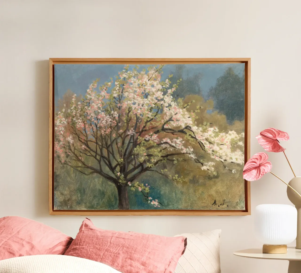 Fruit Tree in Blossom tela con Cornice a cassetta da apoloprints