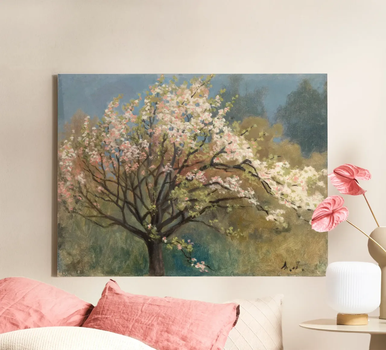 Fruit Tree in Blossom tela con Cornice a cassetta da apoloprints