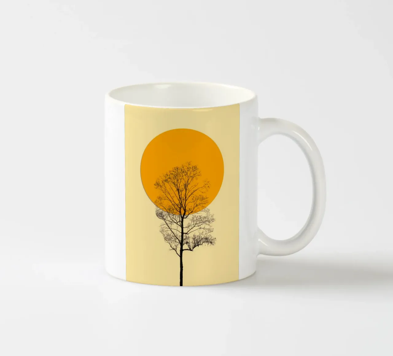 linescape tree and sun tazza in ceramica da carsa