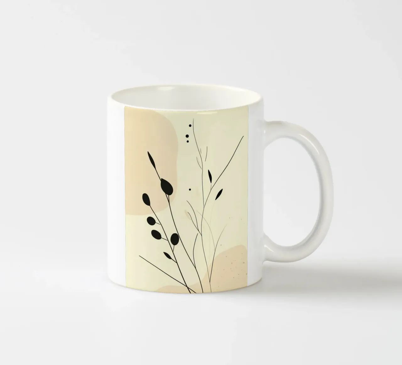 line of tree and branch tazza in ceramica da carsa