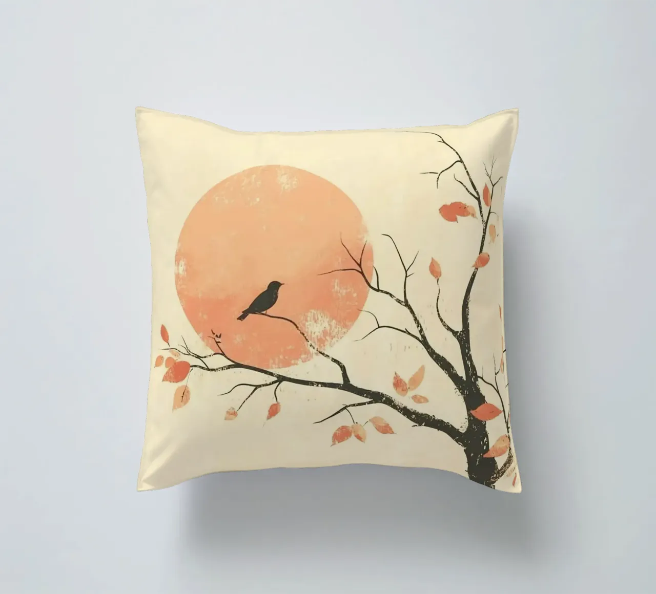 bird on branch tree cuscino da kichin