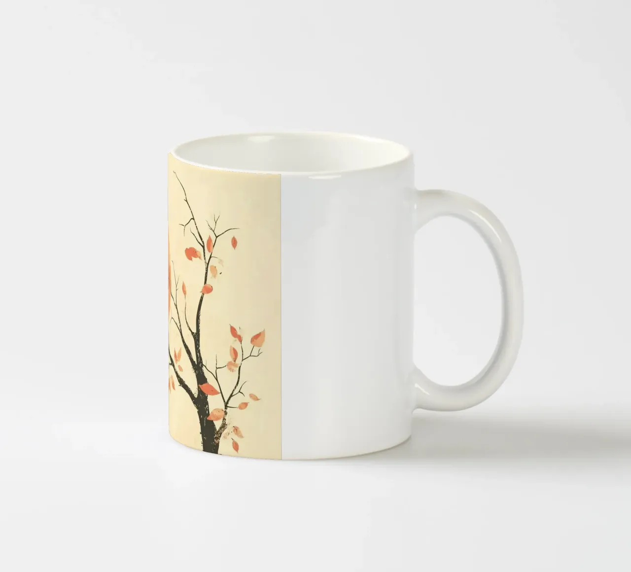 bird on branch tree tazza in ceramica da kichin