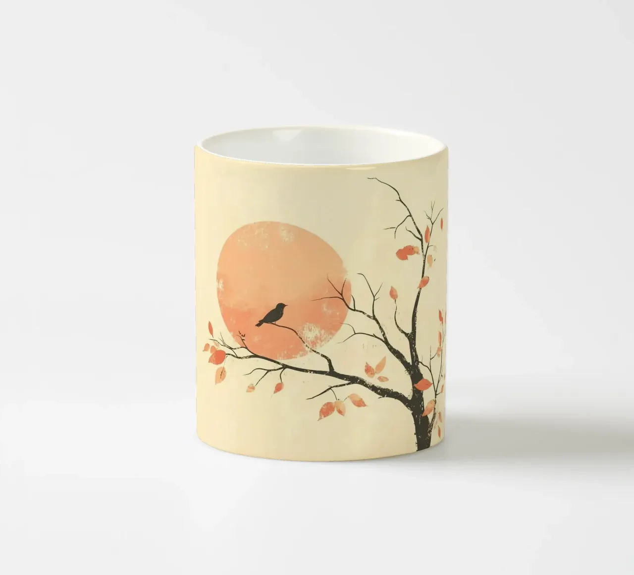 bird on branch tree tazza in ceramica da kichin