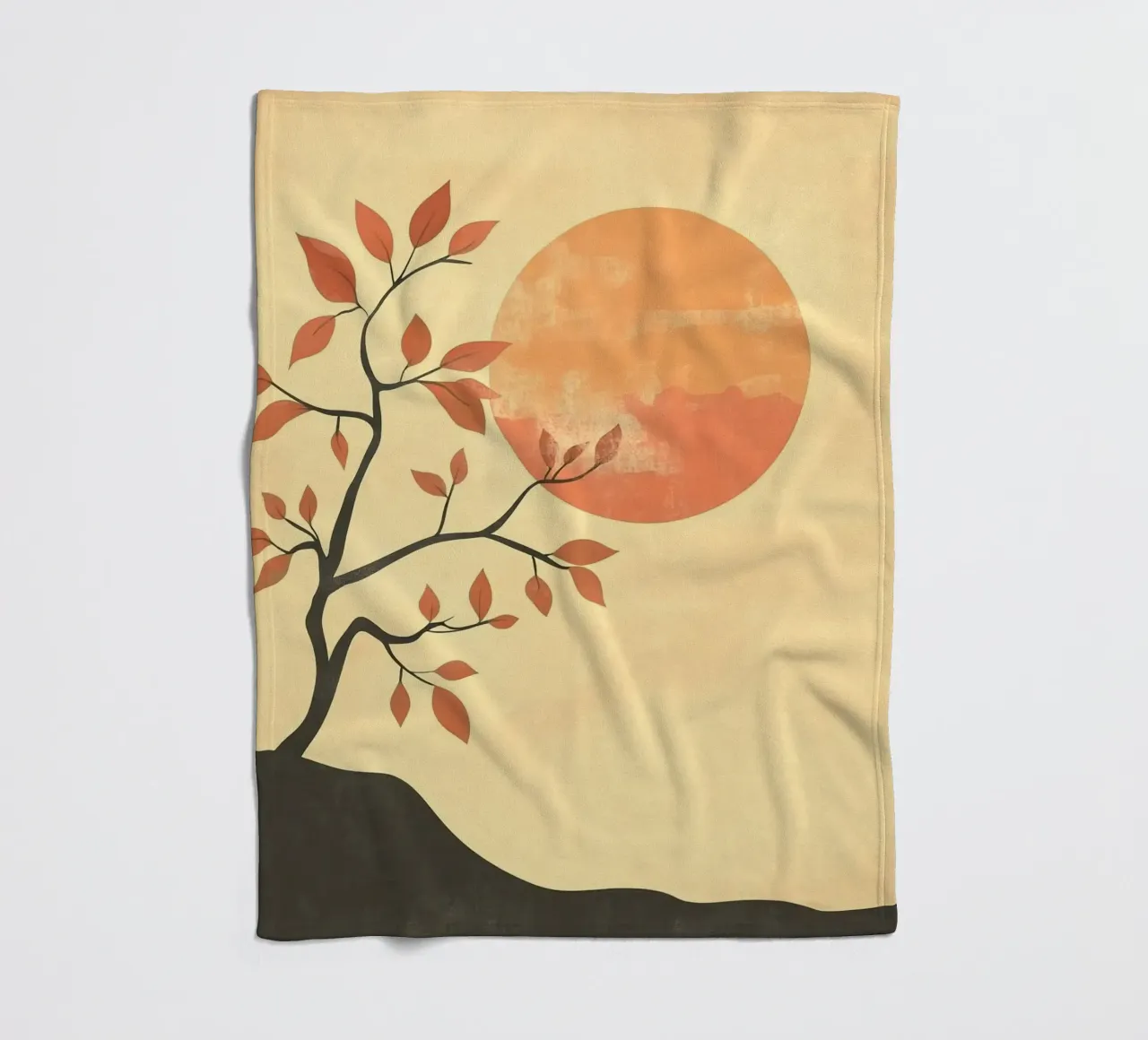 tree to the sun coperta in pile da kichin