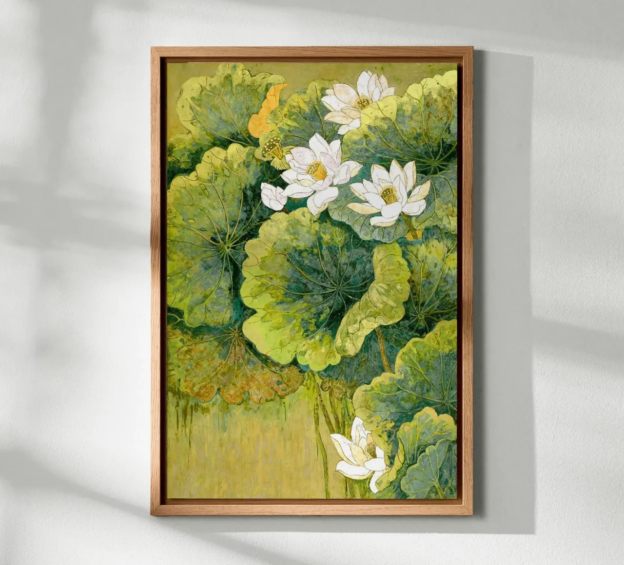 cactus and leaf canvas met Baklijst van carsa