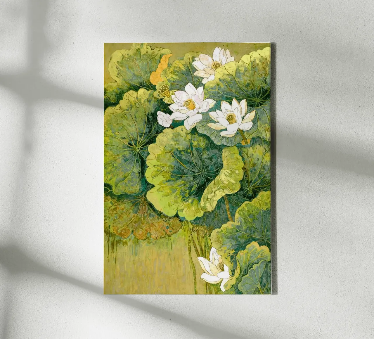 cactus and leaf canvas met Baklijst van carsa