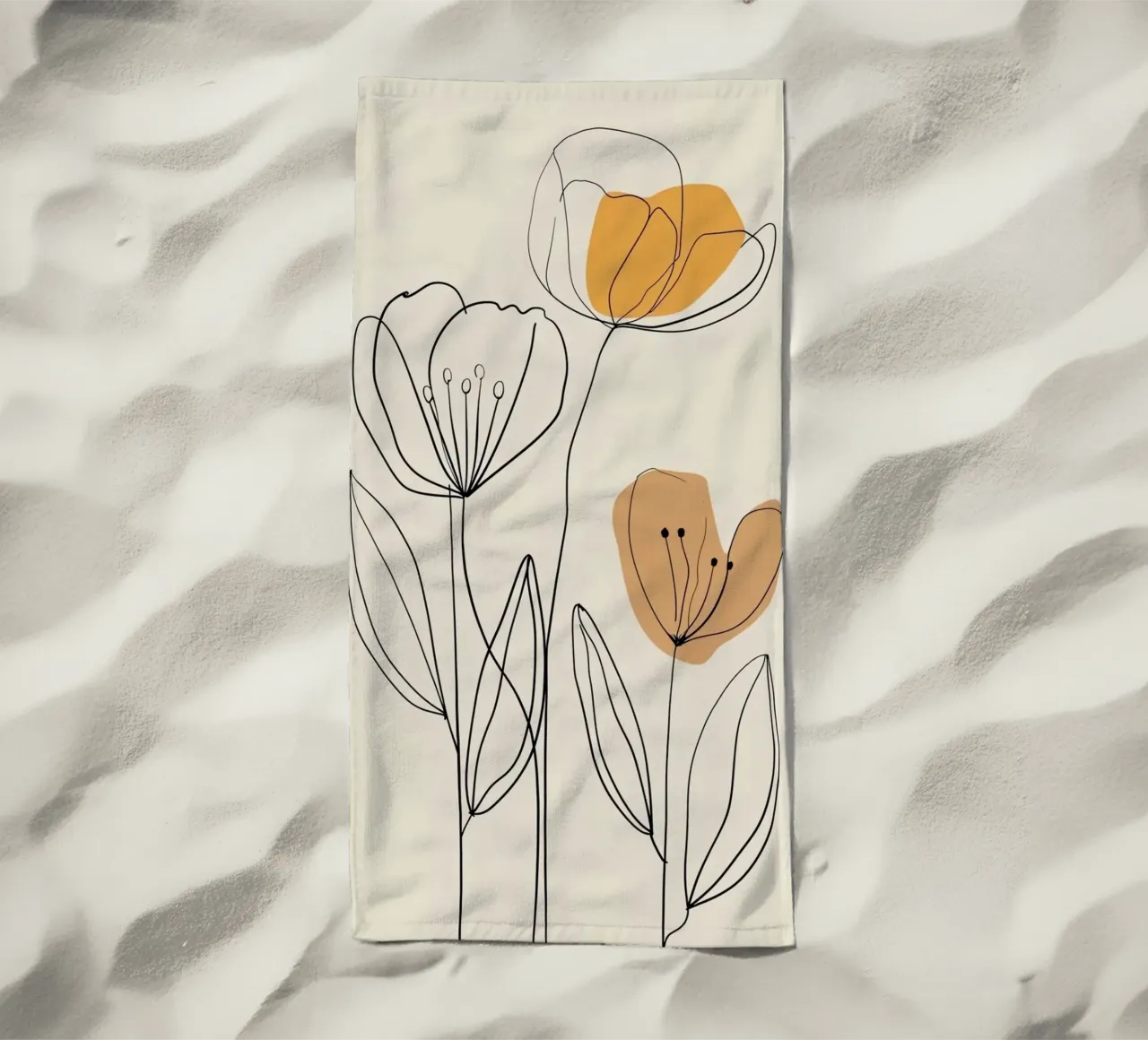 line of branch flower telo mare da carsa