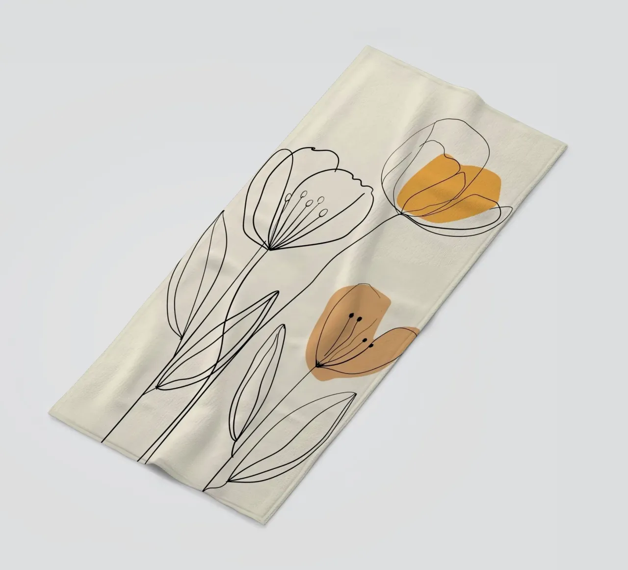 line of branch flower telo mare da carsa