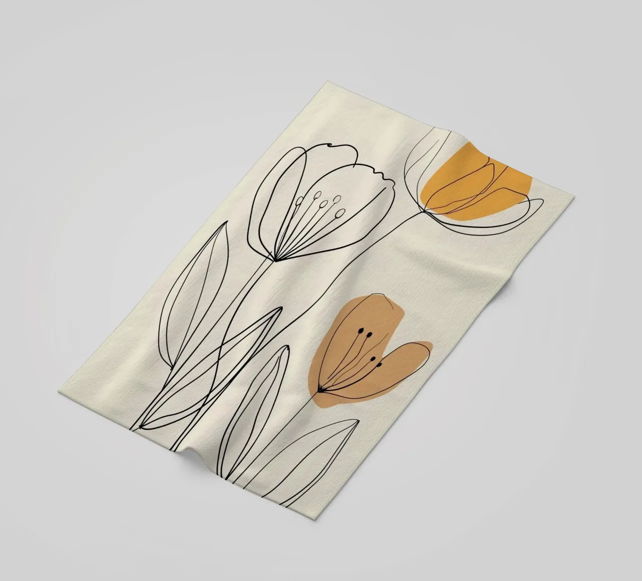 line of branch flower telo mare da carsa