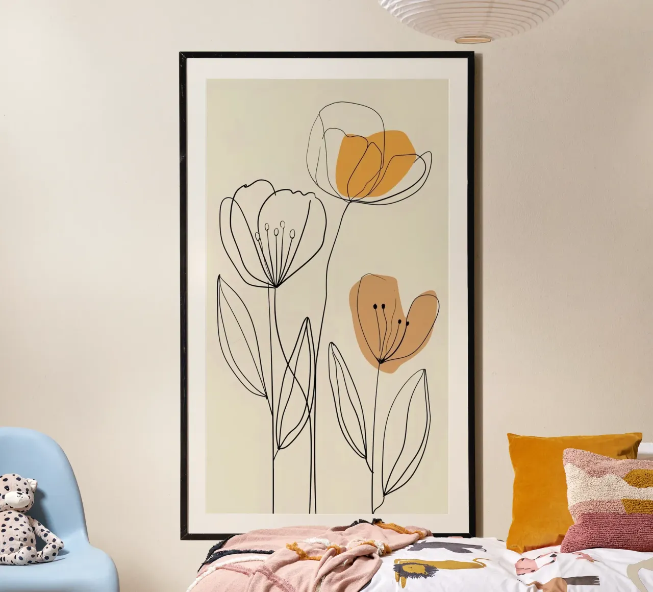line of branch flower poster da carsa