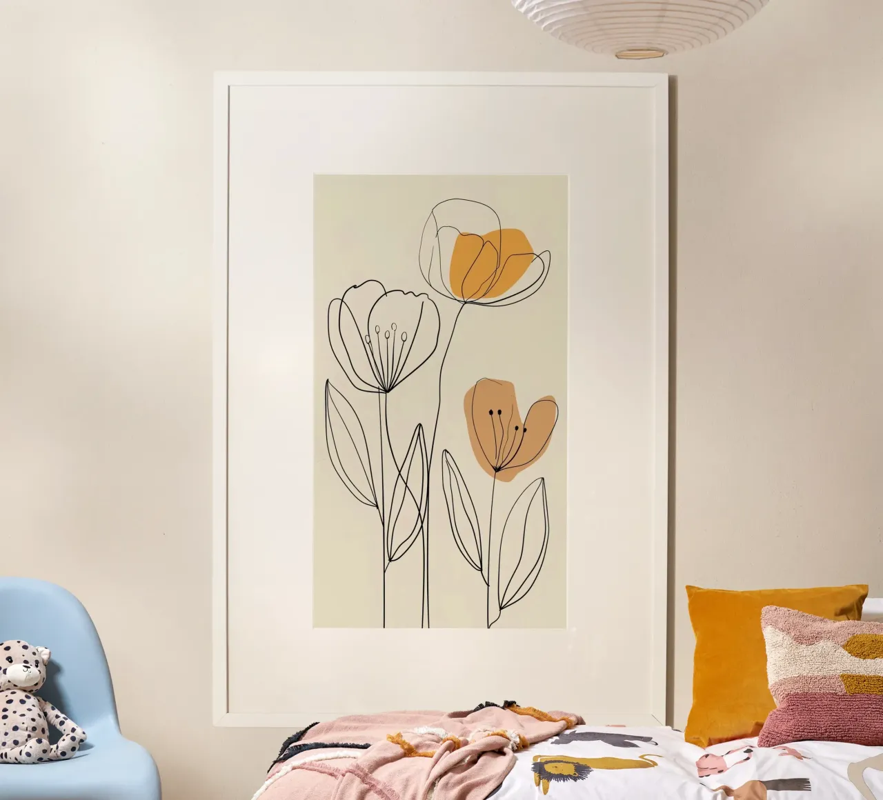 line of branch flower poster da carsa