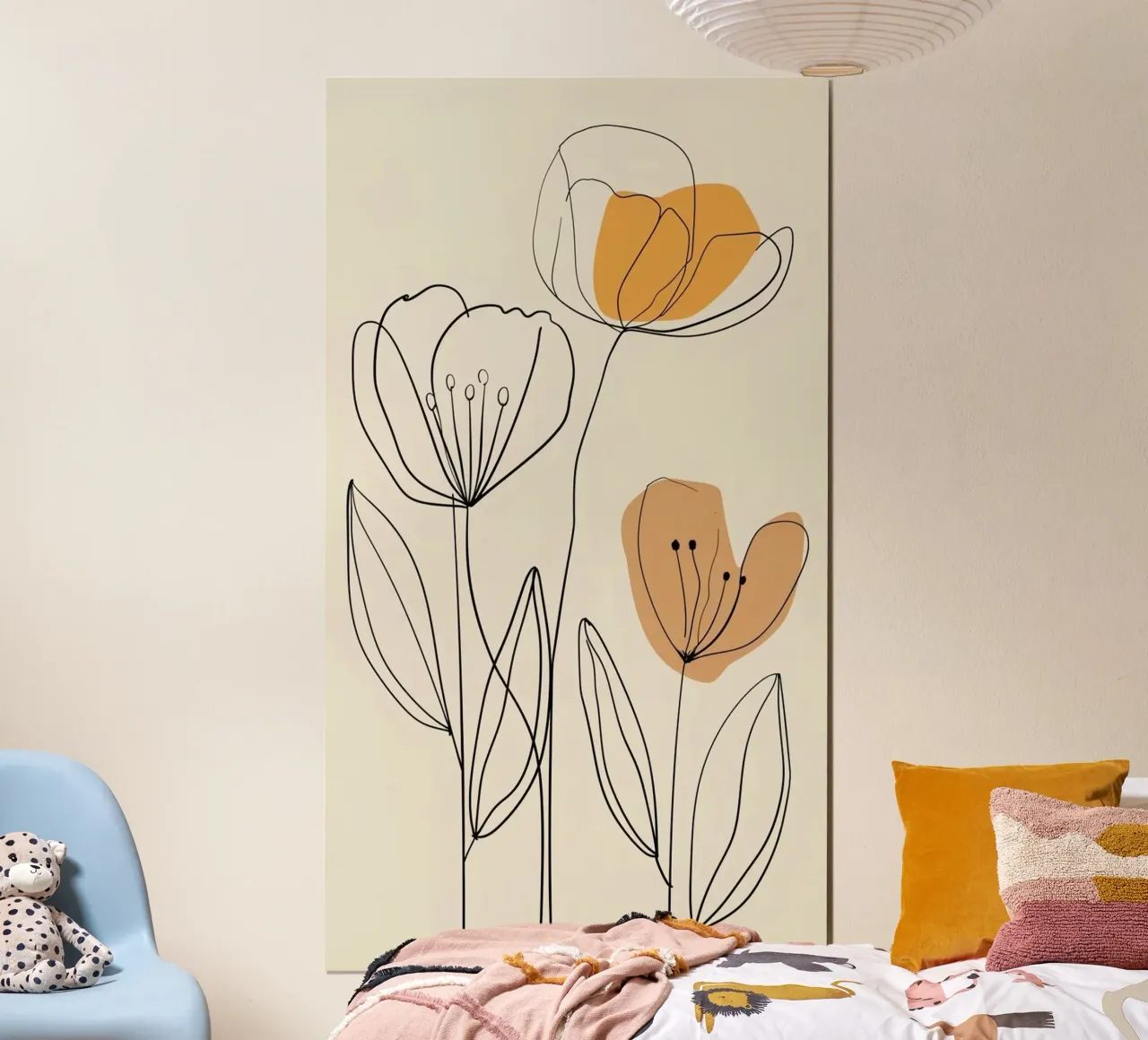 line of branch flower poster da carsa