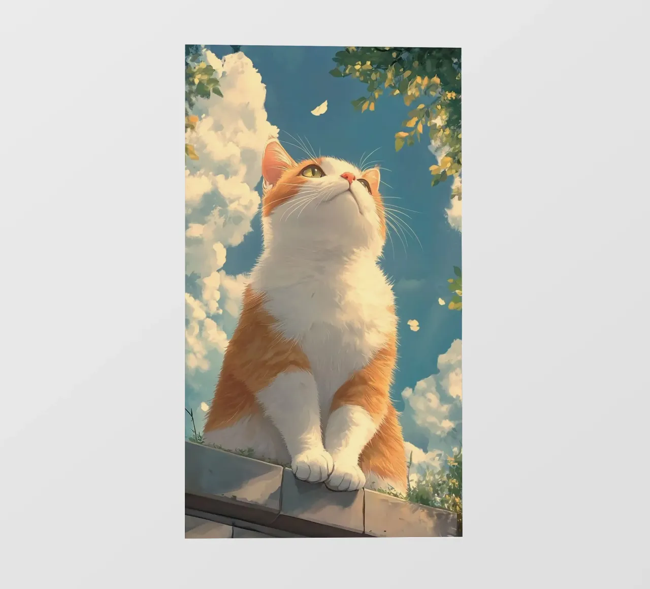 kitty viewing the sky telo in pvc da kichin