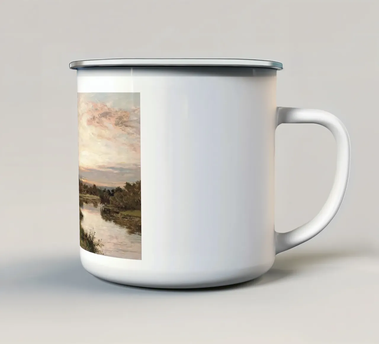 Evening On The Thames At Shillingford tazza in smalto da apoloprints
